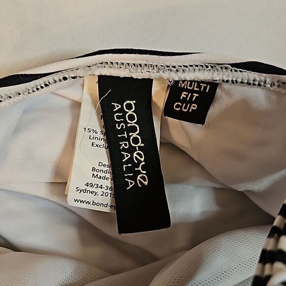 Bond-eye Australia Black & white striped 2 piece Tankini size 4 - Picture 8 of 12